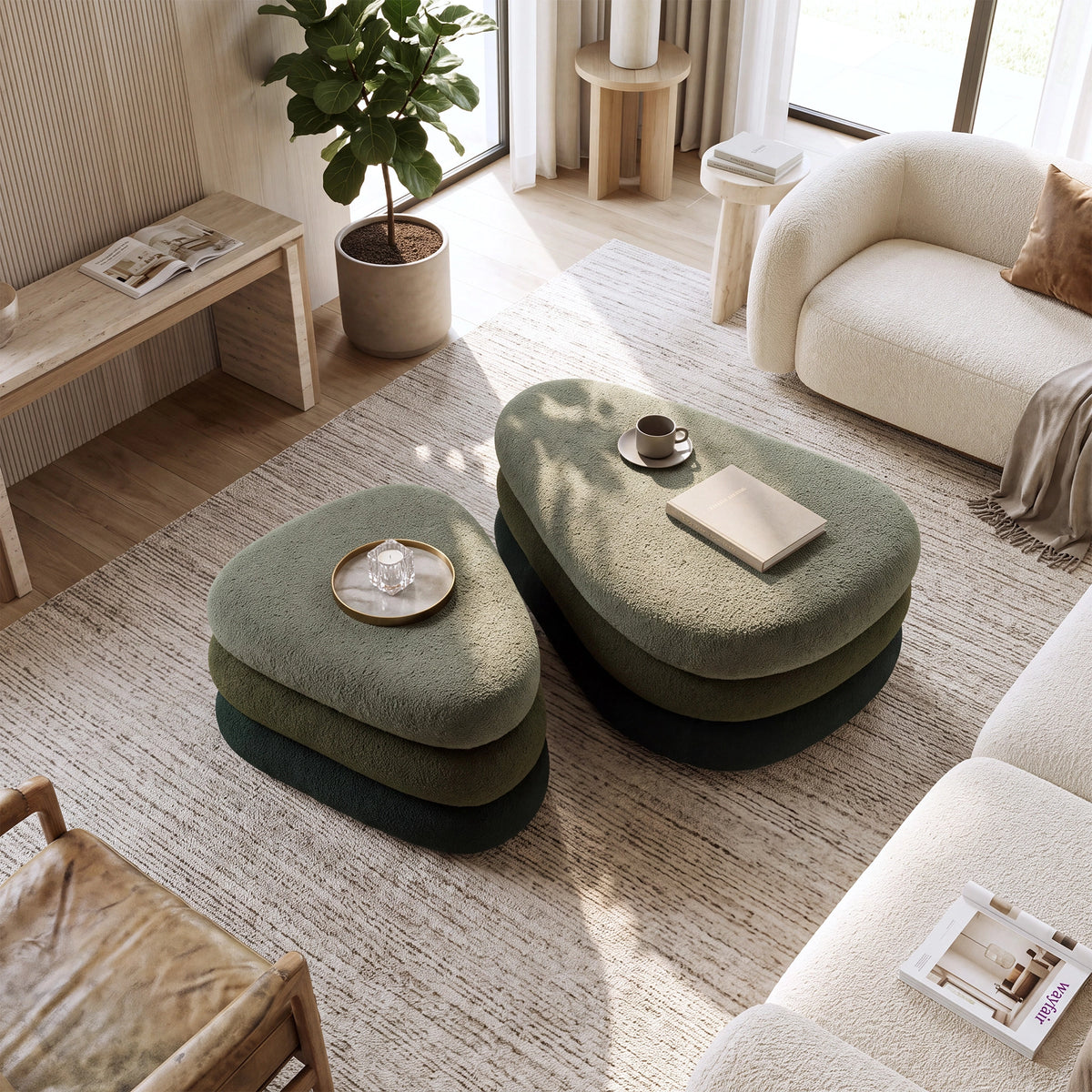 Modern Upholstered Ottoman with Hidden Storage & Lift-Top
