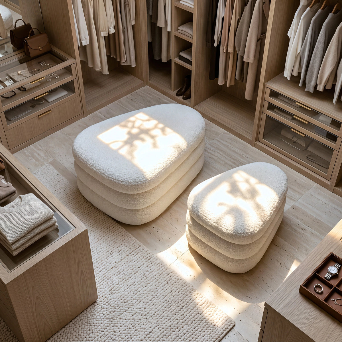 Modern Upholstered Ottoman with Hidden Storage & Lift-Top