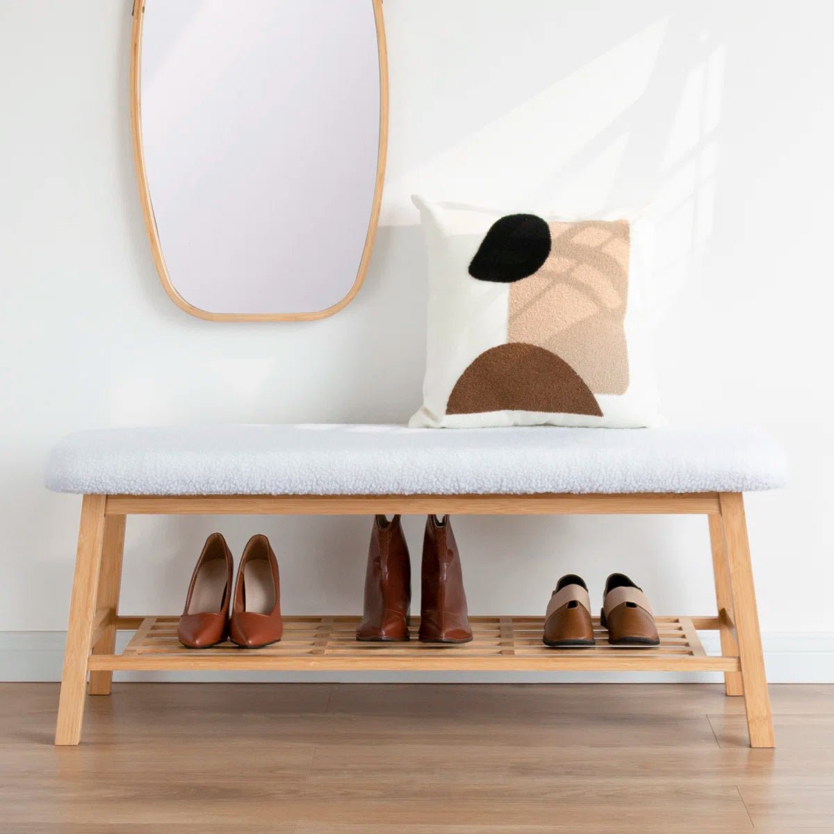 45" Entryway Storage Bench - White/SW9701AKWR