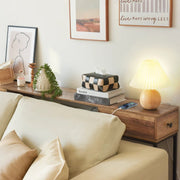 63" Console Table with Drawers and Outlets - Black/SW9715CKOS