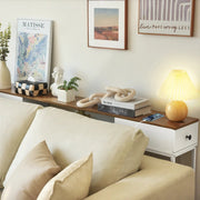 63" Console Table with Drawers and Outlets - White/SW9715CKWR