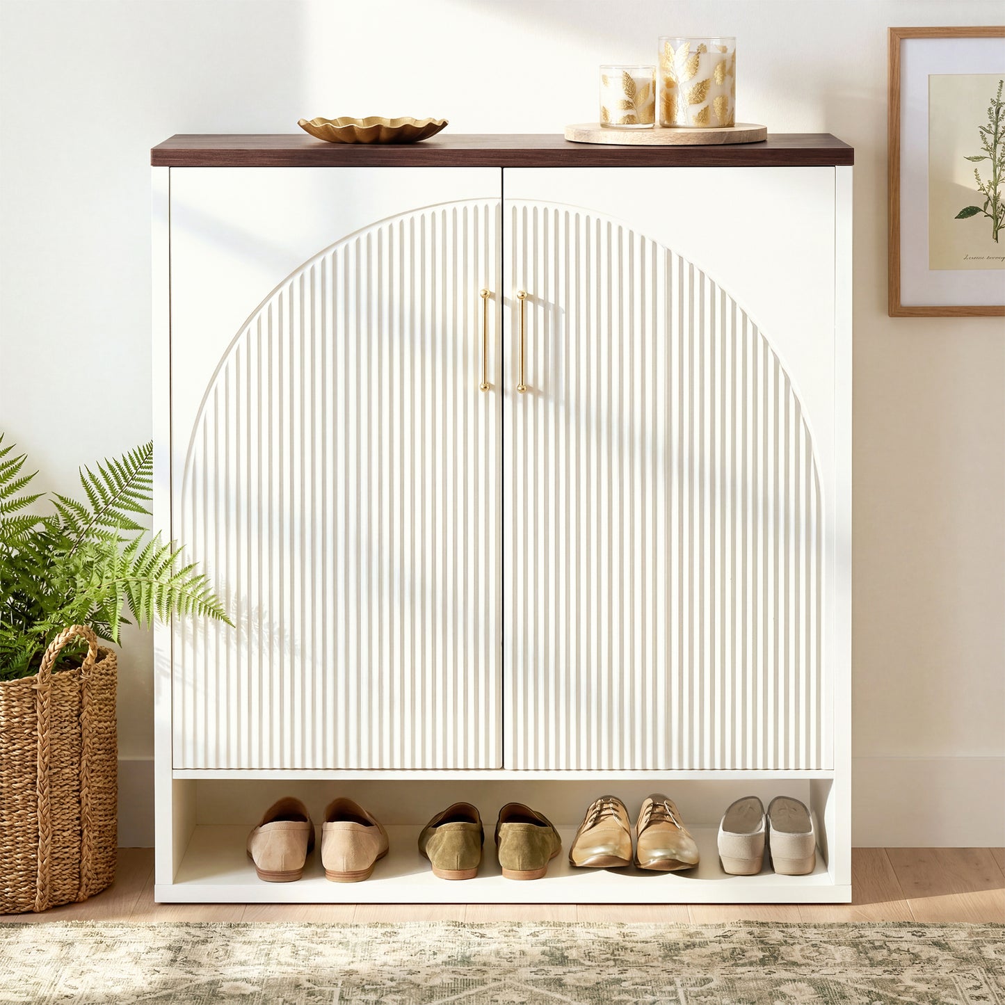 24 Pair Shoe Storage Cabinet with Adjustable Shelves - Well Zone | Furniture That Redefines Your Home Sanctuary
