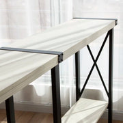 70.87" Farmhouse Console Table with Shelf - White/SW9703AJWR