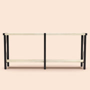 70.87" Farmhouse Console Table with Shelf - White/SW9703AJWR