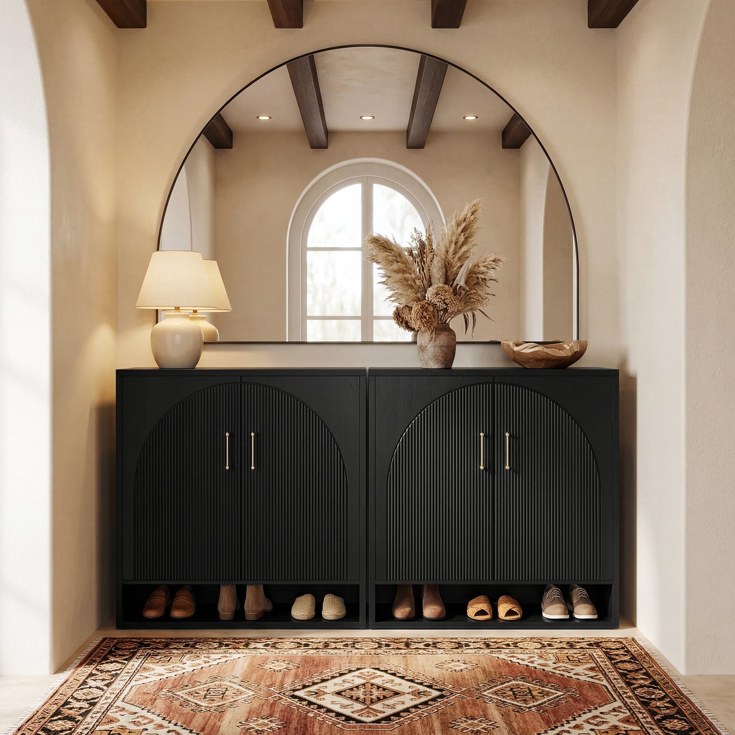 24 Pair Shoe Storage Cabinet with Adjustable Shelves - Well Zone | Furniture That Redefines Your Home Sanctuary