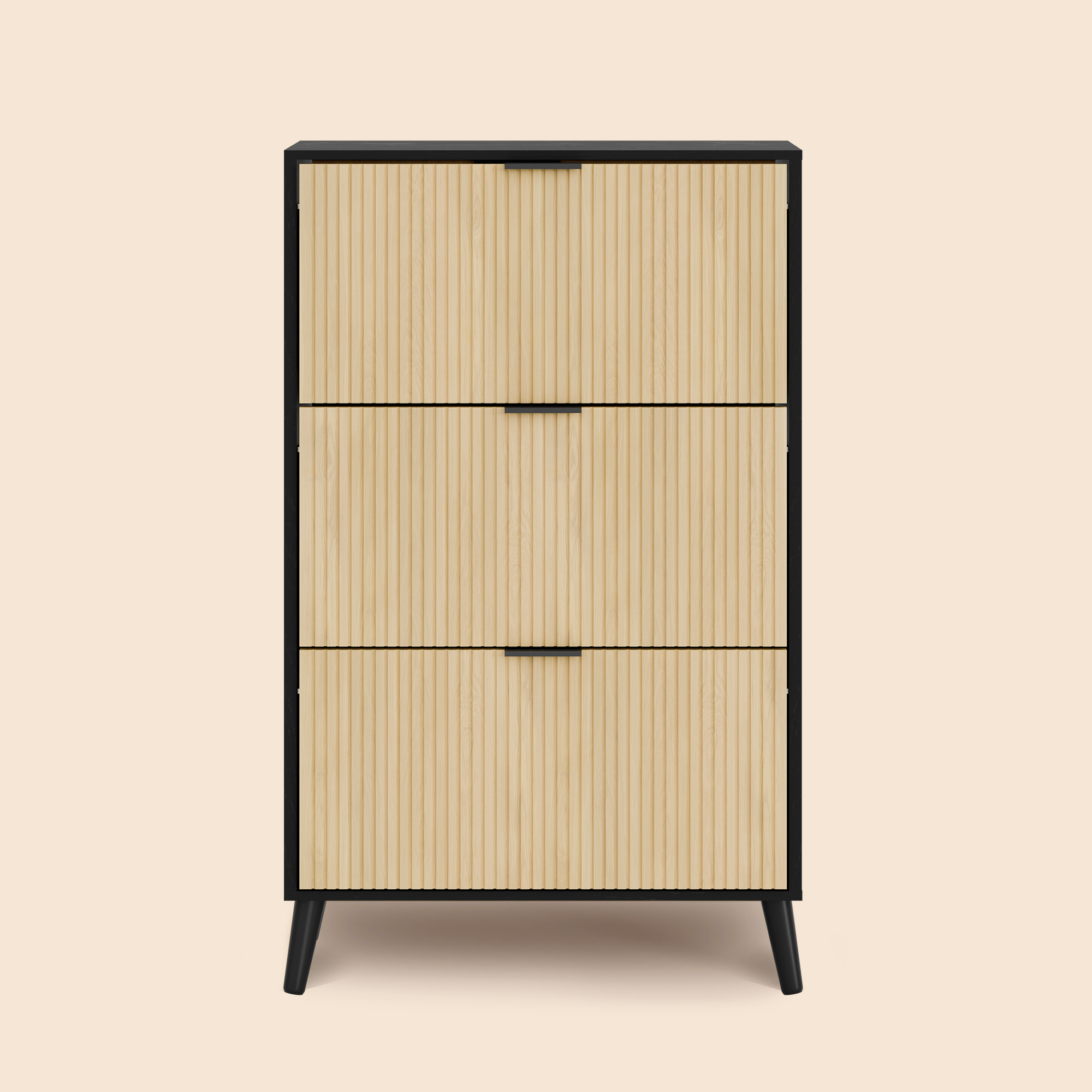 36 Pair Flip Drawer Shoe Storage Cabinet - WELLZONE