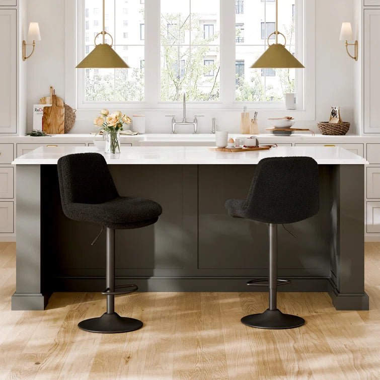 Adjustable Height Counter & Bar Stool (Set of 2) - Black/SW9721ALKAQ2