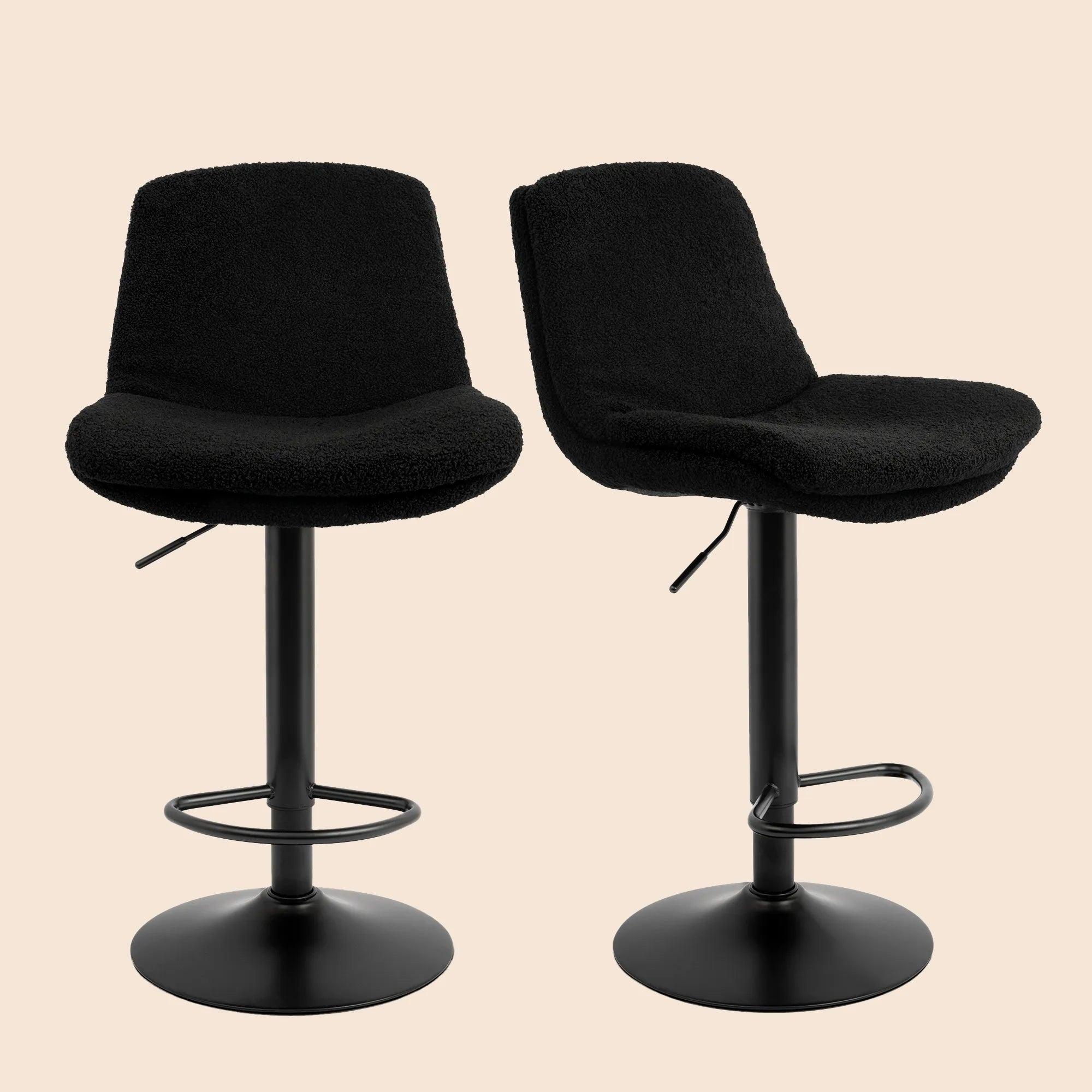 Adjustable Height Counter & Bar Stool (Set of 2) - Black/SW9721ALKAQ2
