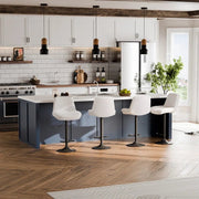 Adjustable Height Counter & Bar Stool (Set of 2) - White/SW9721ALWLQ2