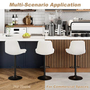 Adjustable Height Counter & Bar Stool (Set of 2) - White/SW9721ALWLQ2