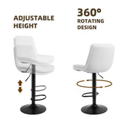 Adjustable Height Counter & Bar Stool (Set of 2) - White/SW9721ALWLQ2