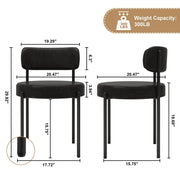 Black Leather Dining Chairs (Set of 2) - /SW9805ALKAQ2