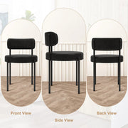 Black Leather Dining Chairs (Set of 2) - /SW9805ALKAQ2