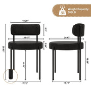 Black Leather Dining Chairs (Set of 4) - Black/SW9805ALKAQ4
