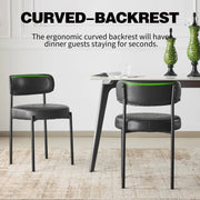 Black Leather Dining Chairs (Set of 4) - Black/SW9805ALKAQ4