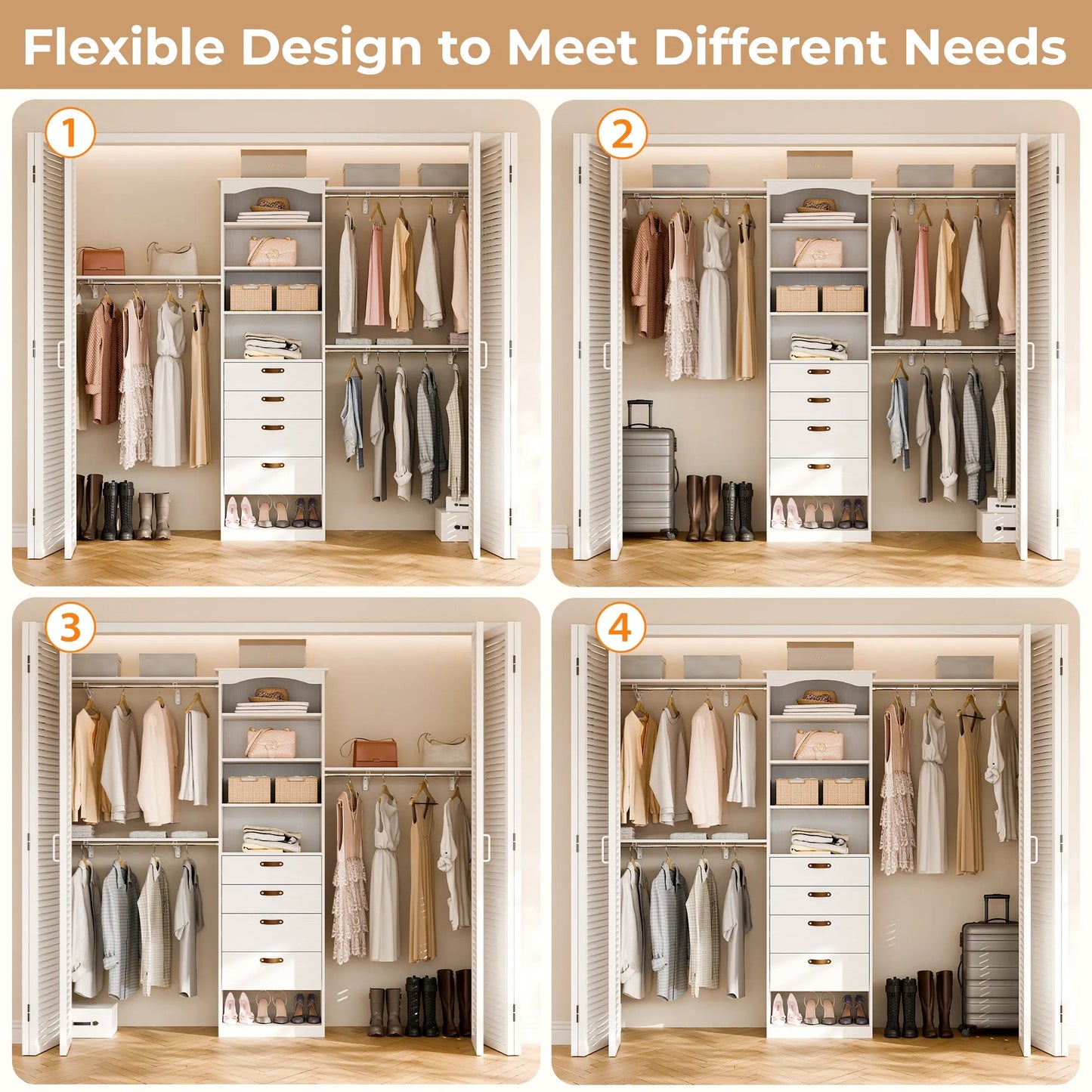 Expandable Closet System Fits 2–9.7 ft Wide - /SW9741BKWR