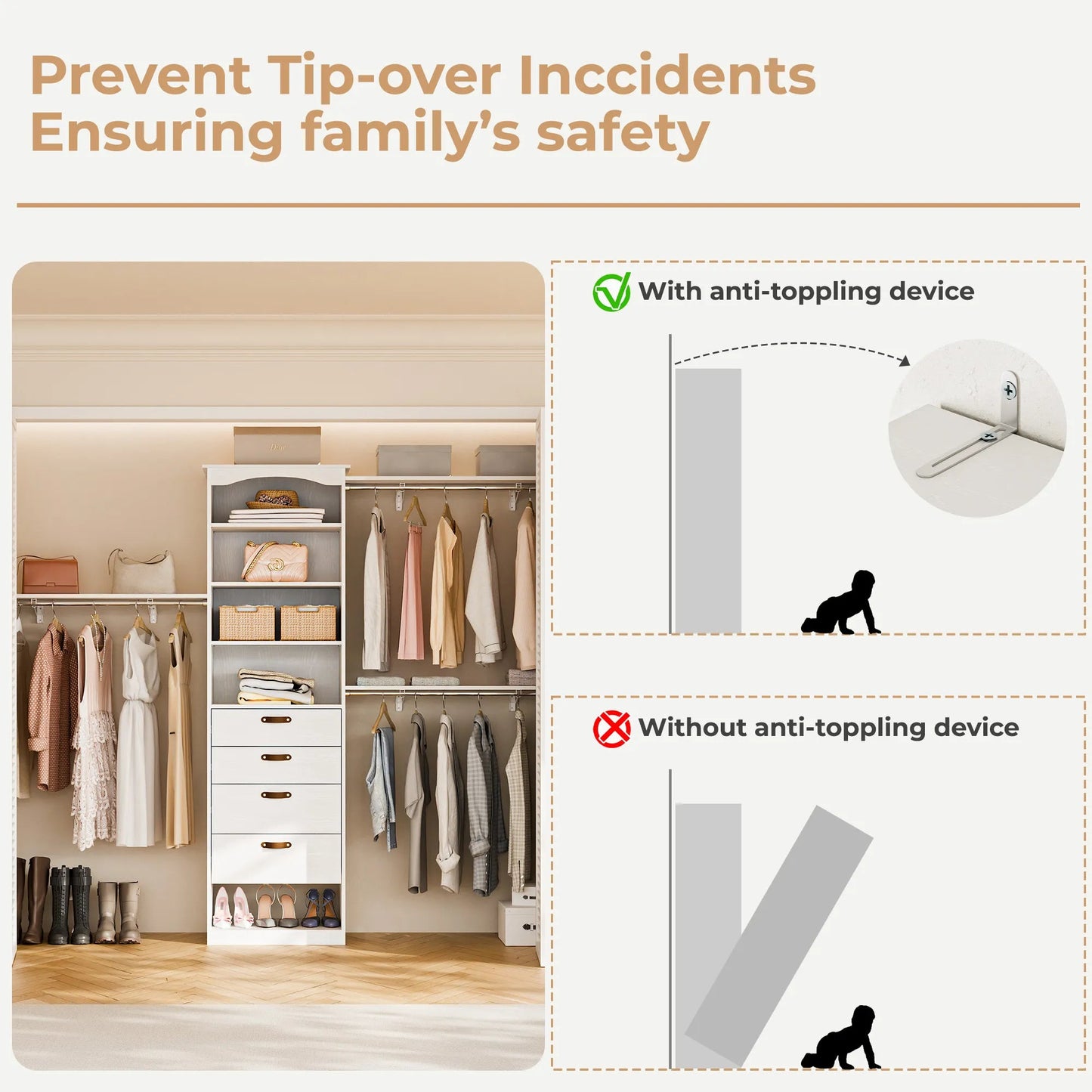 Expandable Closet System Fits 2–9.7 ft Wide - /SW9741BKWR