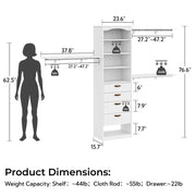 Expandable Closet System Fits 2–9.7 ft Wide - /SW9741BKWR