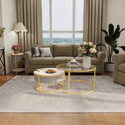 Glass Top Nesting Coffee Table - Golden/SW9711BHYC