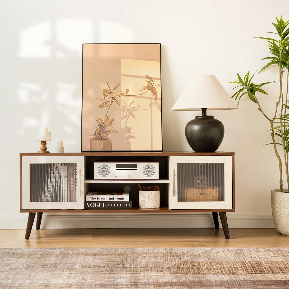 Media Console for TVs Up to 55" - White/SW9705AHM1