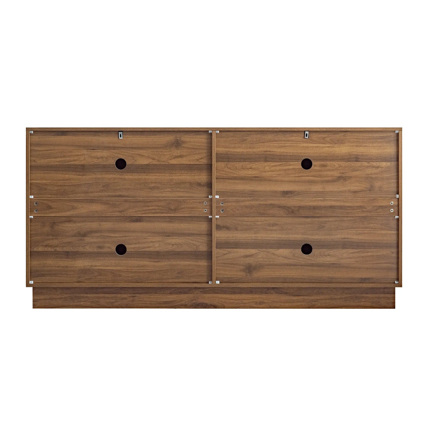 Mid-Century Fluted TV Stand with Storage Fits TVs up to 75" - Walnut/SW9742AHNM