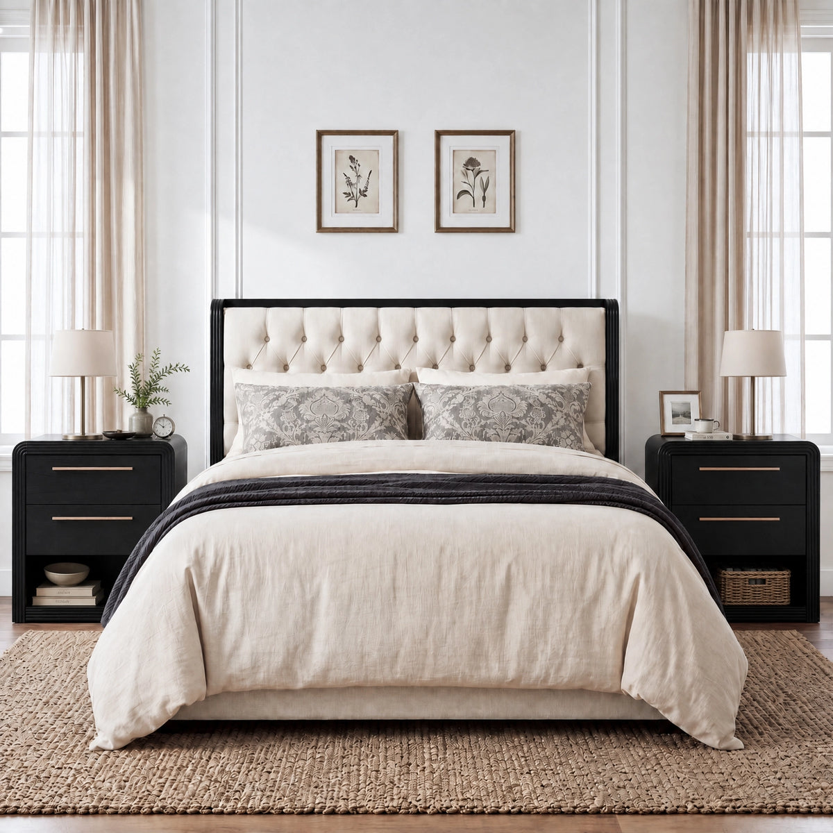 Modern Fluted Nightstand with 2 Drawers & Open Shelf - Well Zone | Furniture That Redefines Your Home Sanctuary