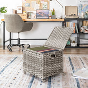 Natural Wicker Mobile File Box - Gray/SW9711CKEU