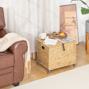 Natural Wicker Mobile File Box - Brown/SW9711CKTI