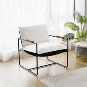 Oversize Accent Chair Upholstered Armchair with Double-sided Cushion -White/SW9802AJWR