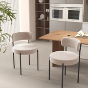 Upholstered Dining Chair With Back (Set of 2) - Beige/SW9801ALWIQ2