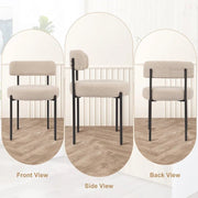 Upholstered Dining Chair With Back (Set of 2) - Beige/SW9801ALWIQ2