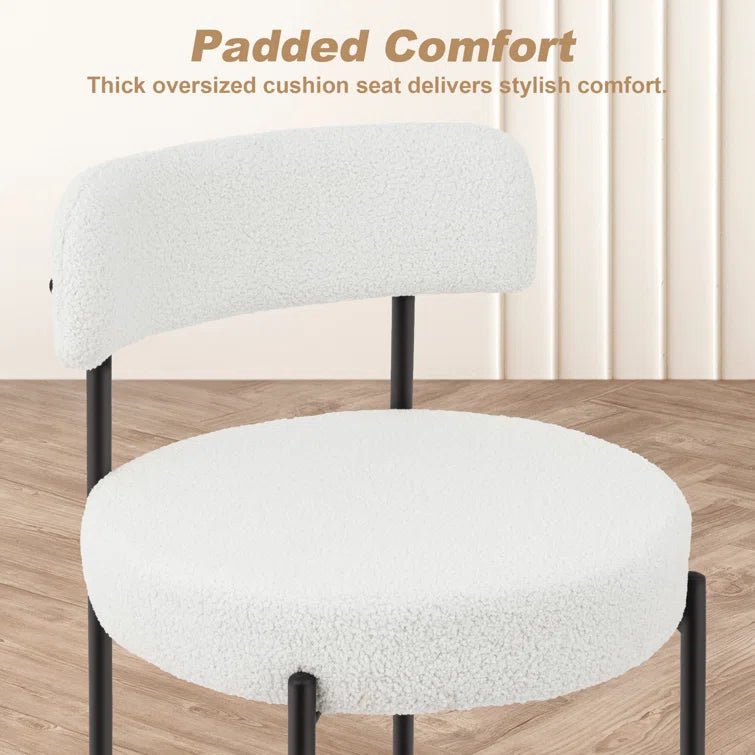 Upholstered Dining Chair With Back (Set of 2) - White/SW9801ALWRQ2