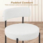 Upholstered Dining Chair With Back (Set of 2) - White/SW9801ALWRQ2