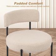 Upholstered Dining Chair With Back (Set of 2) - Beige/SW9801ALWIQ2
