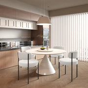 Upholstered Dining Chair With Back (Set of 2) - White/SW9801ALWRQ2