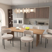Upholstered Dining Chair With Back (Set of 2) - Beige/SW9801ALWIQ2