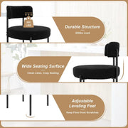 Upholstered Dining Chair With Back (Set of 2) - Black/SW9801ALKAQ2