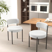 Upholstered Dining Chair With Back (Set of 2) - White/SW9801ALWRQ2