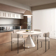 Upholstered Dining Chair With Back (Set of 2) - Beige/SW9801ALWIQ2