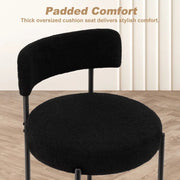 Upholstered Dining Chair With Back (Set of 2) - Black/SW9801ALKAQ2