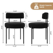 Upholstered Dining Chair With Back (Set of 2) - Black/SW9801ALKAQ2