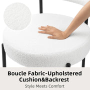 Upholstered Dining Chair With Back (Set of 2) - White/SW9801ALWRQ2