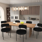 Upholstered Dining Chair With Back (Set of 2) - Black/SW9801ALKAQ2