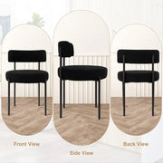 Upholstered Dining Chair With Back (Set of 2) - Black/SW9801ALKAQ2