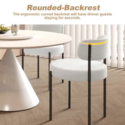 Upholstered Dining Chair With Back (Set of 2) - White/SW9801ALWRQ2