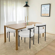 Upholstered Dining Chair With Back (Set of 4) - Beige/SW9801ALWIQ4