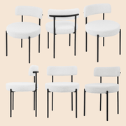 Upholstered Dining Chair With Back (Set of 6) - White/SW9801ALWRQ6