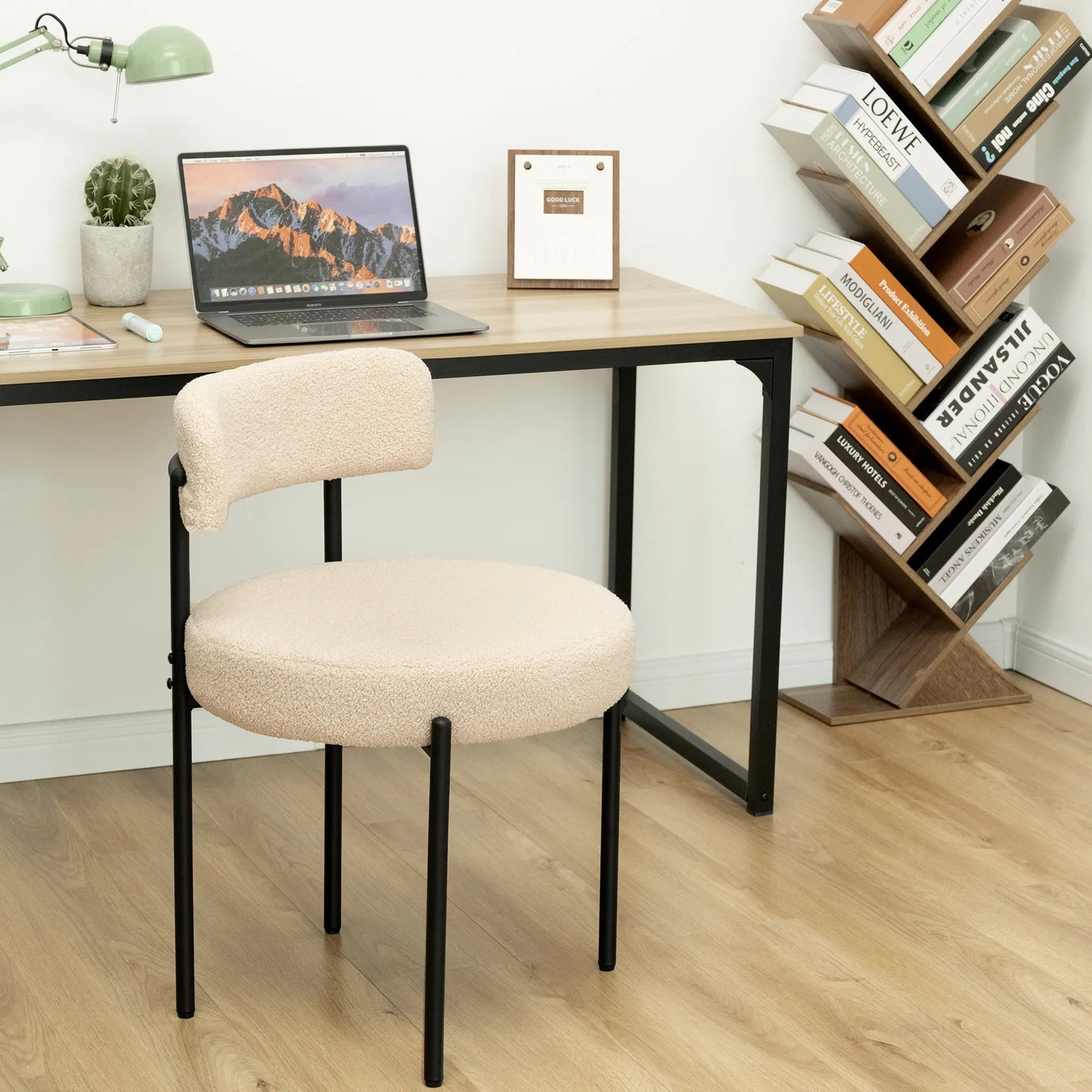 Upholstered Dining Chair With Back (Set of 6) - Beige/SW9801ALWIQ6