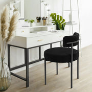 Upholstered Dining Chair With Back (Set of 6) - Black/SW9801ALKAQ6