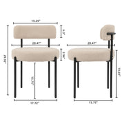 Upholstered Dining Chair With Back (Set of 6) - Beige/SW9801ALWIQ6